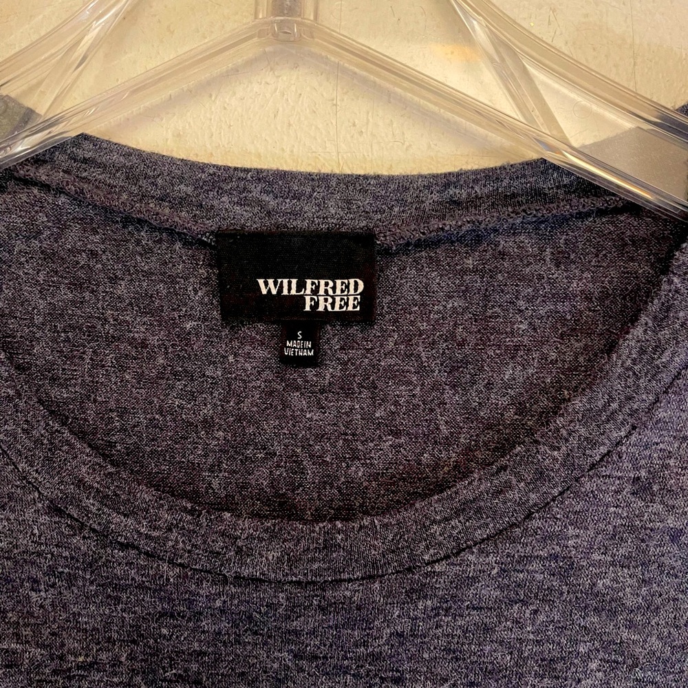 Cotton slim grey dress with slit on left side